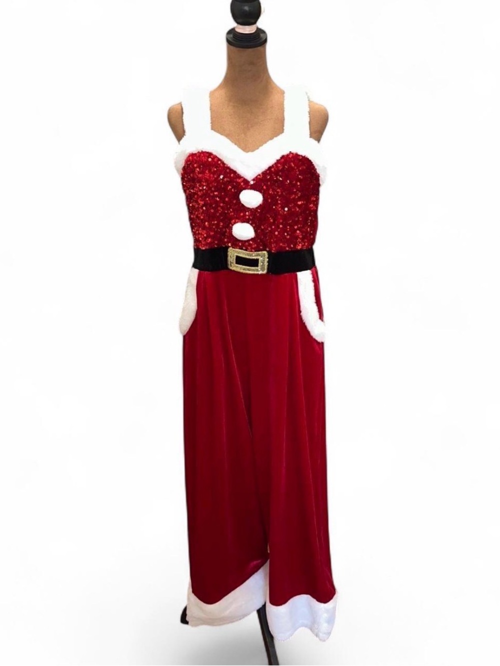 NWT Born Famous Santa Clause Christmas Holiday Costume Outfit Large Velvet